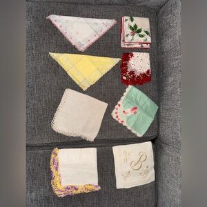 Colorful Vintage Handkerchief Set. (8)